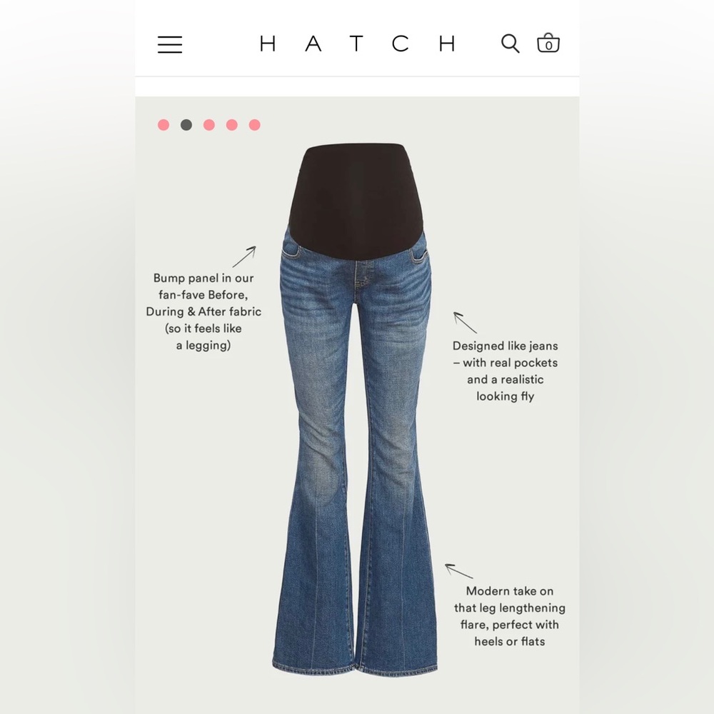 Hatch Collection Over the Bump Maternity Flare Jean size 26